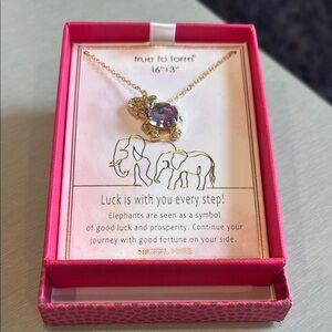 True to Form Gold Elephant Necklace